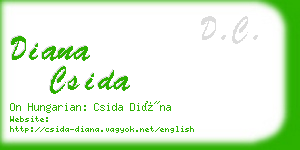 diana csida business card